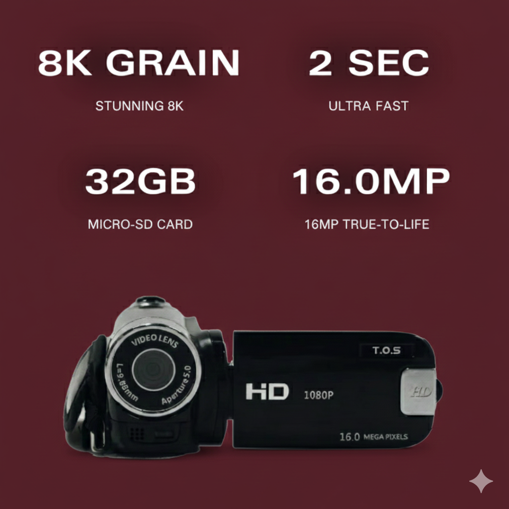 4k Vintage Retro camcorder